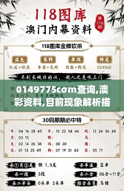 0149775cσm查询,澳彩资料,目前现象解析描述_轻量版FBR7.41