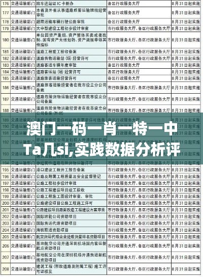 澳门一码一肖一特一中Ta几si,实践数据分析评估_编辑版MYH7.10