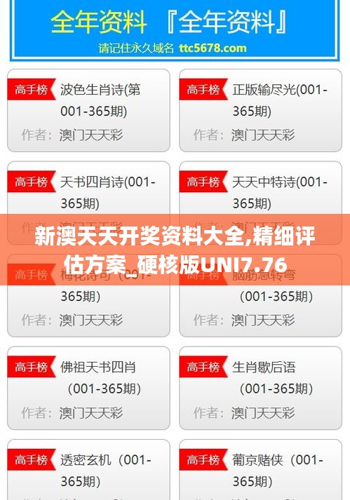 新澳天天开奖资料大全,精细评估方案_硬核版UNI7.76