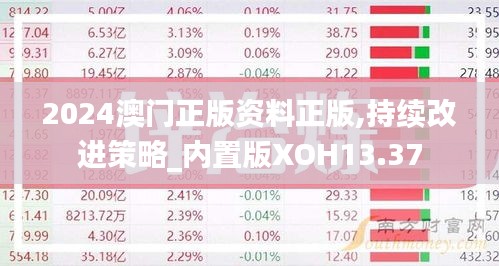 2024澳门正版资料正版,持续改进策略_内置版XOH13.37