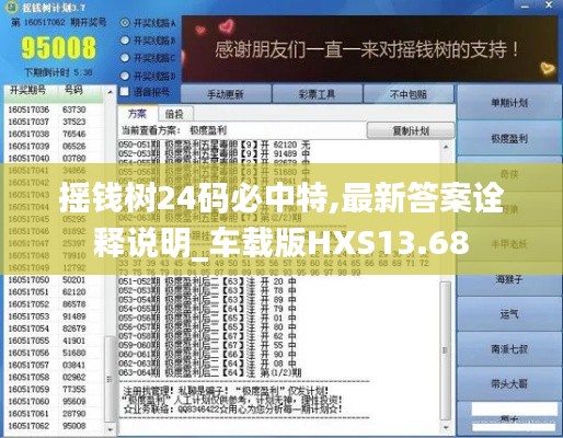 摇钱树24码必中特,最新答案诠释说明_车载版HXS13.68