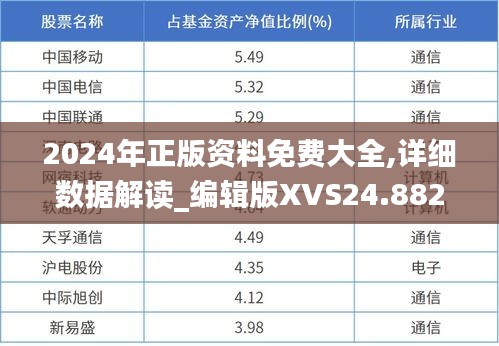 2024年正版资料免费大全,详细数据解读_编辑版XVS24.882