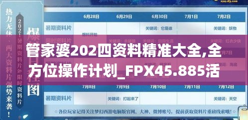 管家婆202四资料精准大全,全方位操作计划_FPX45.885活力版
