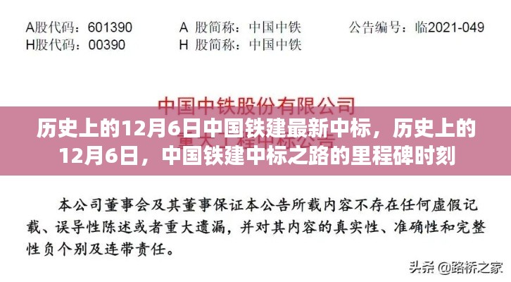 历史上的12月6日中国铁建最新中标，历史上的12月6日，中国铁建中标之路的里程碑时刻