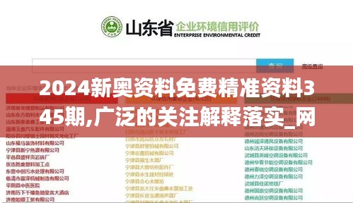 2024新奥资料免费精准资料345期,广泛的关注解释落实_网页款5.200