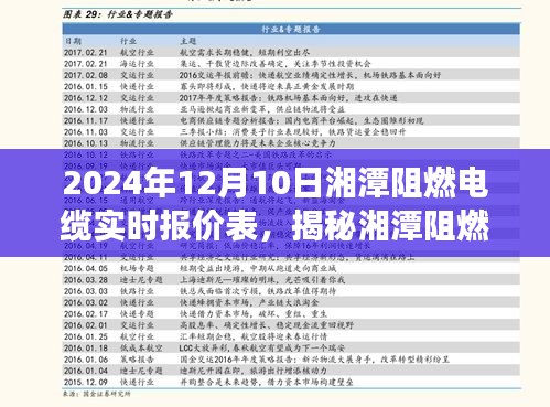 揭秘湘潭阻燃电缆市场，最新报价表与行业洞察（2024年12月10日）