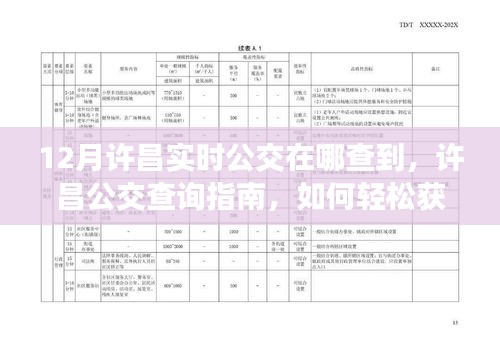 许昌公交查询指南，轻松获取十二月实时公交信息的途径