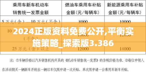 2024正版资料免费公开,平衡实施策略_探索版3.386