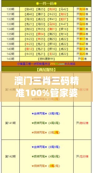 澳门三肖三码精准100%管家婆：专家解析其胜率的真实性