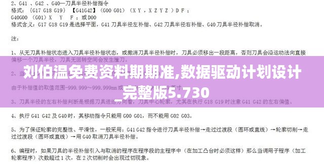 刘伯温免费资料期期准,数据驱动计划设计_完整版5.730