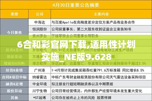6合和彩官网下载,适用性计划实施_NE版9.628