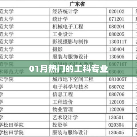 热门工科专业解析，一月趋势洞察