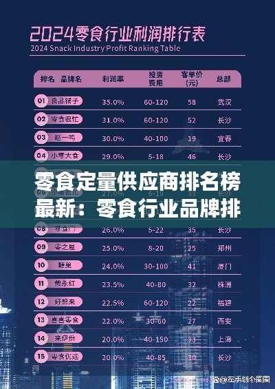 零食定量供应商排名榜最新：零食行业品牌排行榜 