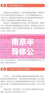 南京半导体公司排名揭秘，行业影响力不容小觑