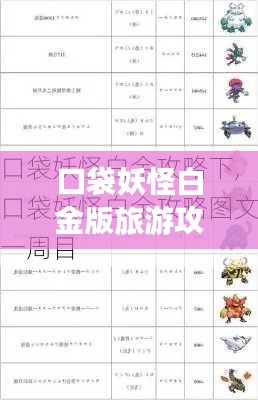 口袋妖怪白金版旅游攻略秘籍揭秘！