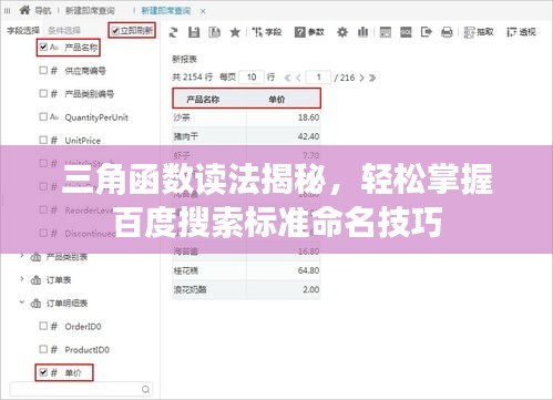 三角函数读法揭秘，轻松掌握百度搜索标准命名技巧