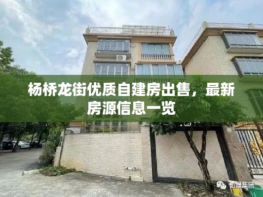 杨桥龙街优质自建房出售，最新房源信息一览