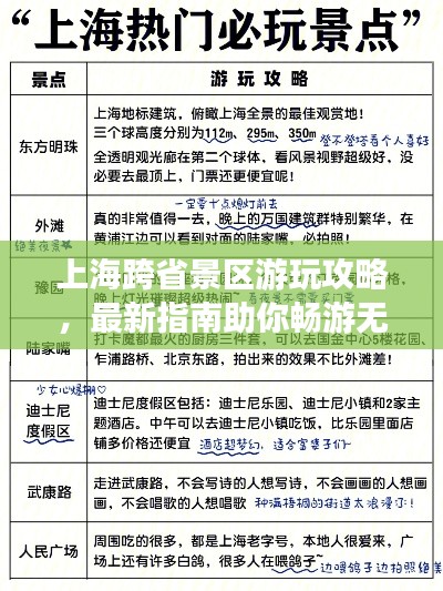上海跨省景区游玩攻略，最新指南助你畅游无阻