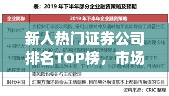 新人热门证券公司排名TOP榜，市场分析、展望揭秘！