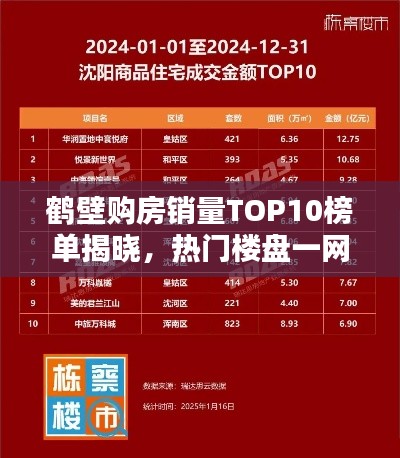 鹤壁购房销量TOP10榜单揭晓，热门楼盘一网打尽！