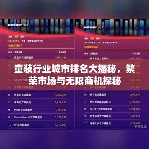 童装行业城市排名大揭秘,繁荣市场与无限商机探秘