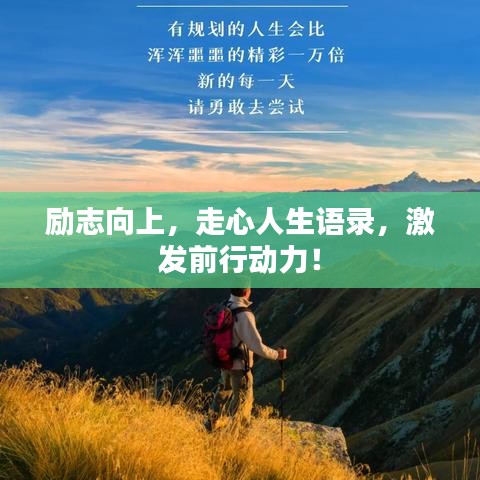 励志向上，走心人生语录，激发前行动力！
